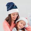 Ouyniei Blue Octopus Tentacles Illustration Christmas Hat for Adults Unisex Comfort Santa Hats Plush Xmas Hat for New Year Festive Holiday Party Headwear view 4