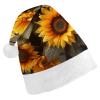 Ouyniei Plants Theme Sunflower Christmas Hat for Adults Unisex Comfort Santa Hats Plush Xmas Hat for New Year Festive Holiday Party Headwear view 1