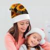 Ouyniei Plants Theme Sunflower Christmas Hat for Adults Unisex Comfort Santa Hats Plush Xmas Hat for New Year Festive Holiday Party Headwear view 4