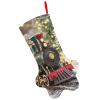 Christmas Train Christmas Stockings,Paw Shape Xmas Stocking Personalized Christmas Stockings Hanging Ornaments Fireplace Hanging Decoration for Mantel Door Window view 1