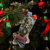 Christmas Train Christmas Stockings,Paw Shape Xmas Stocking Personalized Christmas Stockings Hanging Ornaments Fireplace Hanging Decoration for Mantel Door Window view 2