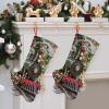 Christmas Train Christmas Stockings,Paw Shape Xmas Stocking Personalized Christmas Stockings Hanging Ornaments Fireplace Hanging Decoration for Mantel Door Window view 3
