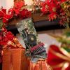 Christmas Train Christmas Stockings,Paw Shape Xmas Stocking Personalized Christmas Stockings Hanging Ornaments Fireplace Hanging Decoration for Mantel Door Window view 4