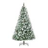 6ft Unlit Fir Artificial Christmas Tree Snow-Dusted with Realistic Branches 61 Pine Cones 800 Tips Low Maintenance Festive Decor view 1