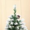 6ft Unlit Fir Artificial Christmas Tree Snow-Dusted with Realistic Branches 61 Pine Cones 800 Tips Low Maintenance Festive Decor view 2