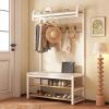 STCERY 4-in-1 Hall Tree with Bench and Shoe Storage, Freestanding Coat Rack with Hanging Rod and Hook, Mudroom Storage Organizer for Entryway Bedroom(Wood 1,60cm/23.6in) view 1