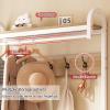 STCERY 4-in-1 Hall Tree with Bench and Shoe Storage, Freestanding Coat Rack with Hanging Rod and Hook, Mudroom Storage Organizer for Entryway Bedroom(Wood 1,60cm/23.6in) view 4