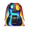 DUWAA Magic Electric Guitar Print Christmas Gift Bags, Xmas Candy Bags For Holiday Present Giving, Party Supplies -Large view 2