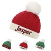 Enchvi Custom Santa Hats for Kids Adult Family Santa Beanie Hat Unisex Christmas Decorations Red Xmas Hat for New Year Party view 1