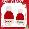 Enchvi Custom Santa Hats for Kids Adult Family Santa Beanie Hat Unisex Christmas Decorations Red Xmas Hat for New Year Party view 2