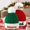 Enchvi Custom Santa Hats for Kids Adult Family Santa Beanie Hat Unisex Christmas Decorations Red Xmas Hat for New Year Party view 4