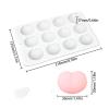 3-Pack Peach Silicone Mold 12-Cavity Baking Pan for Cake Chocolate Jello Dessert Making Flexible Reusable view 2