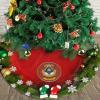 1st Light Armored Reconnaissance Battalion Christmas Tree Skirt Christmas Decorations Soft Red Green Christmas Decor Mat for Xmas Holiday Decorations 36" view 1
