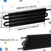 4 Pass Tube and Fin Transmission Cooler 5/16" Oil Cooler Kit Aluminum Black- view 3
