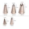 JUAKSQZYI Piping kit 6-Tooth 5-piece Cake Decorating Set Stainless Steel Piping Nozzles Essential Tools DIY Starter Kit for Buttercream view 2