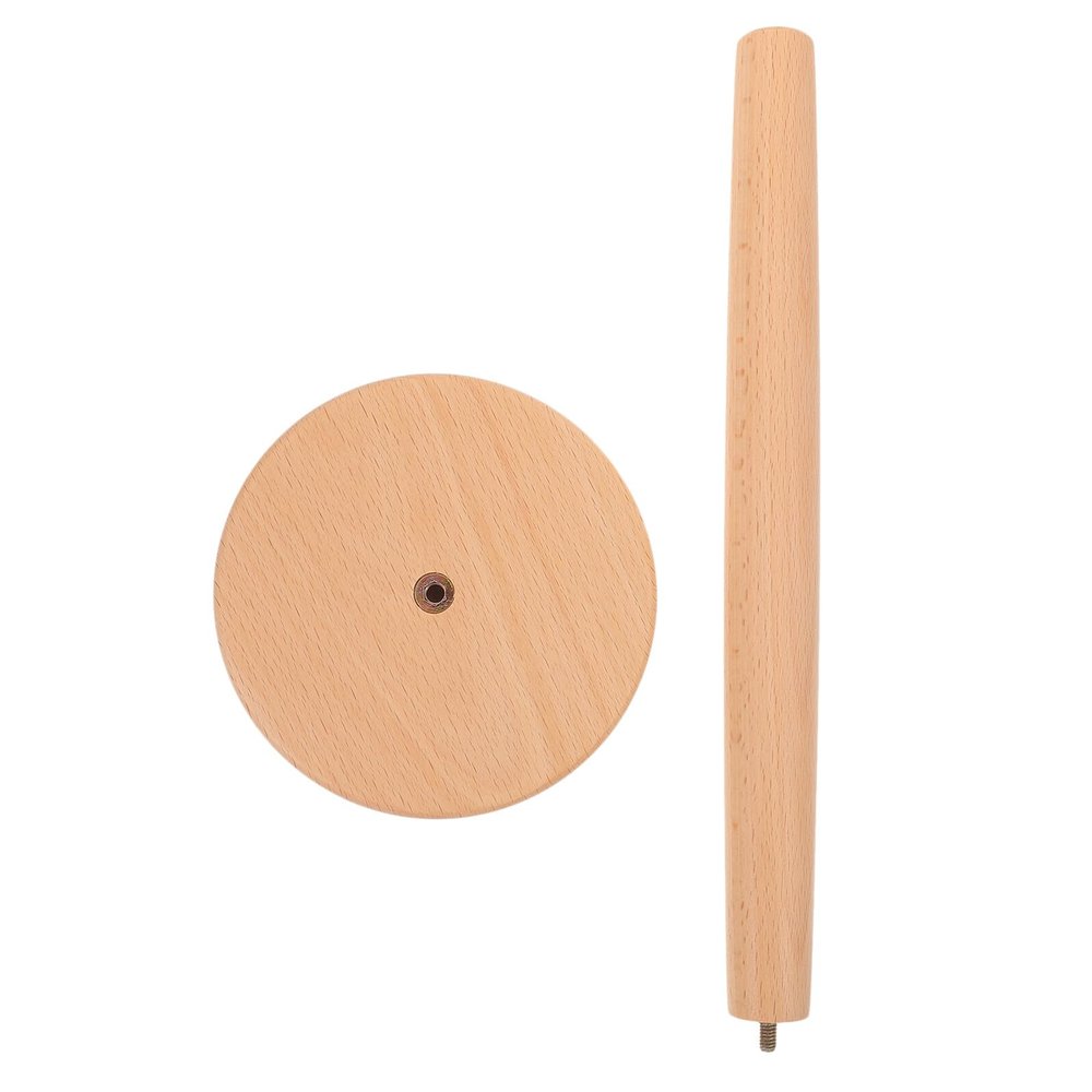 Beech Vertical Paper Towel Roll Holder Stand with Flat Base