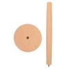 Beech Vertical Paper Towel Roll Holder Stand with Flat Base view 1