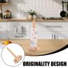 Beech Vertical Paper Towel Roll Holder Stand with Flat Base view 4