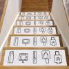 15 Pieces Stair Treads for Wooden Steps Outdoor Cartoon Socket Sign, 8" X 30" Stairs Carpet Treads, Safety Non Slip Staircase Runner Carpet for Kids Elders and Pets view 1