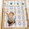 15 Pieces Stair Treads for Wooden Steps Outdoor Cartoon Socket Sign, 8" X 30" Stairs Carpet Treads, Safety Non Slip Staircase Runner Carpet for Kids Elders and Pets view 3