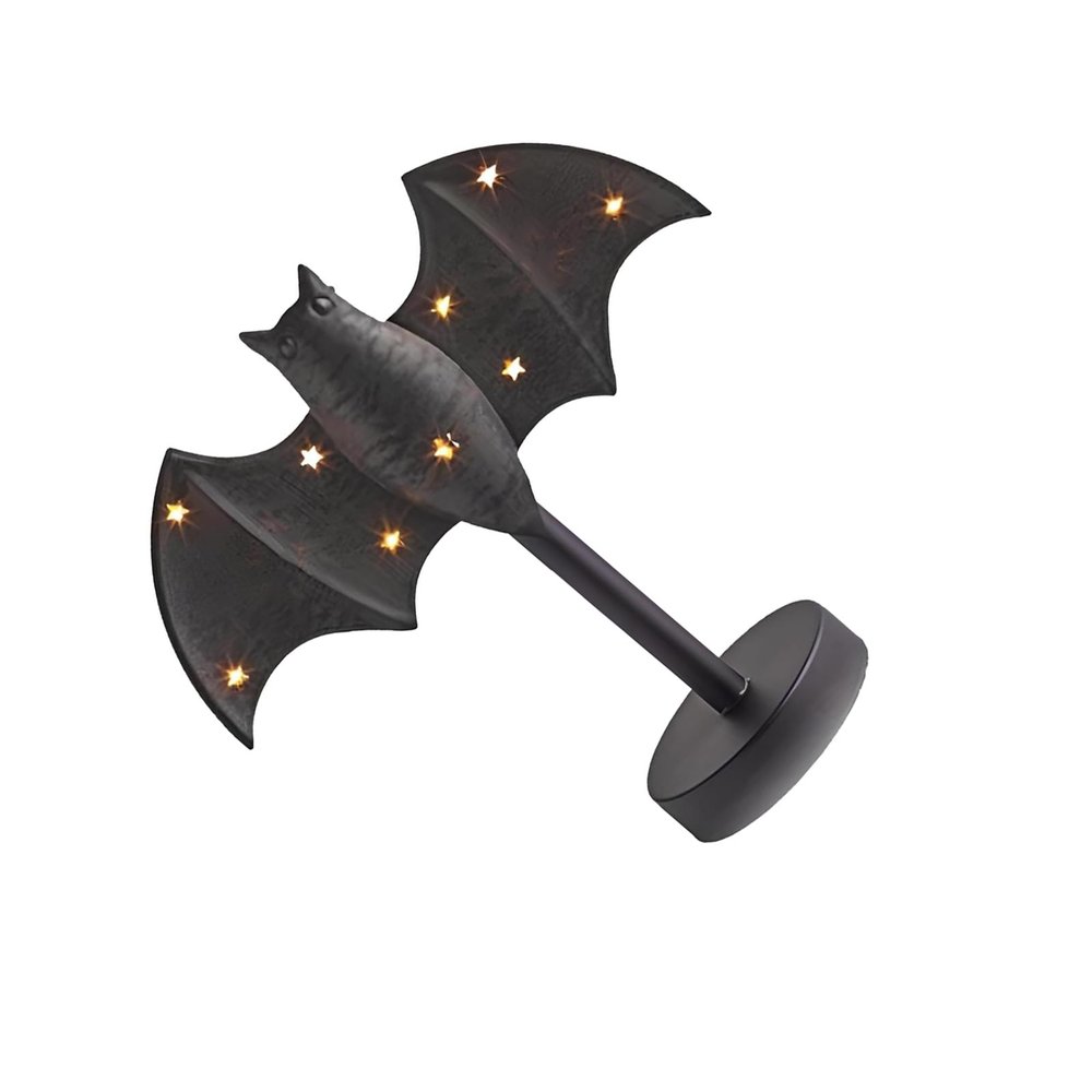 Reusable Halloween Bat Decoration LED Flashing Lighted Holder Lights Suitable for Party Table Centerpiece Design Portable Halloween Decor Light