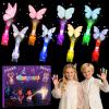 Sauyoza 36 Pack Butterfly Party Favors LED Finger Lights, Glow in the Dark Birthday Goodie Bag Stuffers, Garden Party Prizes & Classroom Rewards for Kids view 1