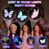 Sauyoza 36 Pack Butterfly Party Favors LED Finger Lights, Glow in the Dark Birthday Goodie Bag Stuffers, Garden Party Prizes & Classroom Rewards for Kids view 2
