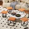 SoOSSN Seating Cube 5 in 1 Stool Stackable Sofa Chair Stool with Swivel Casters Movable Footstool(F,45cm) view 2