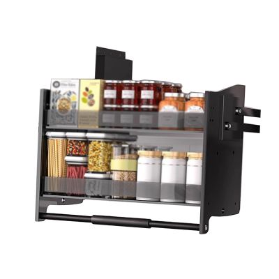 2-Tier Pull Down Shelf Organizer,Heavy-Duty Lift Basket for Spices,pull Down Shelf,for Kitchen Pantry and Bathroom(710x260x540mm)