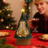 Christmas Snow Globe, Holiday Party Ornament with Glowing LED Lights, Decorative Christmas Globe for Windowsill, Festive Display for Friends Teens Men Dining Room Shelf Living Room Bedroom view 2