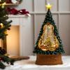 Christmas Snow Globe, Holiday Party Ornament with Glowing LED Lights, Decorative Christmas Globe for Windowsill, Festive Display for Friends Teens Men Dining Room Shelf Living Room Bedroom view 3