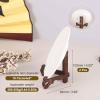 MECCANIXITY 2Pcs Wooden Easel Plate Holder, 4" Natural Wood Easels Folding view 2