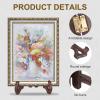 MECCANIXITY 2Pcs Wooden Easel Plate Holder, 4" Natural Wood Easels Folding view 3