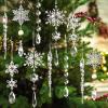 10 Pcs White Christmas Ornaments Christmas Tree Decorations Acrylic Crystal Hanging Set for Xmas Holiday Home Party Supplies view 4