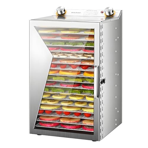 Commercial Food Freeze Dryer Machine - Electric Dehydrator with 6 Layers, Stainless Steel, 360 Circulation, Adjustable Temperature 30-90 for Home & Professional Use