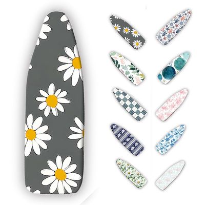 LARAKVEAKV Large Ironing Board Cover 18x48 18x54 Iron Board Cover Resist Scorching Replacement Cover Iron Board Protective Cover Pull Bungee Cord Polyester(Color3,140x45cm/55x18in)