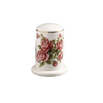 KBBYT Chinese Style Ceramic Toothpick Holder With Colorful Traditional Pattern, Airtight Dispenser for Kitchen, Dining Table & Home Decor(D)