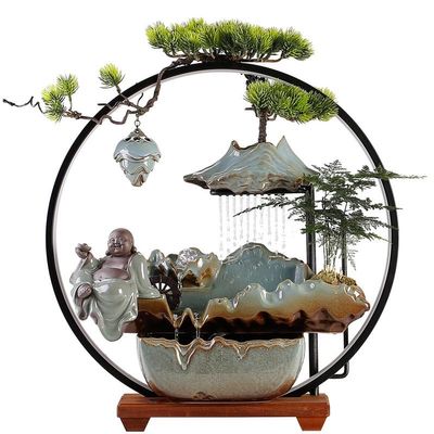 BGGJJ Tabletop Fountains Creative Home Porch Living Room Desktop Office Circulating Water Fountain for Attracting Wealth and Running Water Ornaments Indoor Tabletop Water Fountain