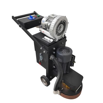 JARYANNIX 4 Head Diamond Discs Concrete Grinder 3mm Depth 220V 750W Commercial Cement Grinder with 20L Dust Collection Box for Cement Floor Polishing Concrete