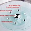 360 Rotating Tray Serving Plate, Tempered Glass Lazy Susan Turntable with Swivel Assist System Smooth Spin, Rotating Tray for Family Banquets Dining Table(Size:100cm/40in) view 2
