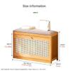 Stool, Entryway Shoe Bench 2-Tier Wood Storage Cabinet with Linen Padded Seat Changing Stool with Mesh Doors view 2