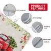 Merry Christmas Red Truck Xmas Tree Dish Drying Mats for Kitchen Counter,Absorbent Microfiber Dish Drainer Rack Mat Bird Pine Needle on Linen Drying Pad for Sinks,Utensils,Countertops,18x24in view 4