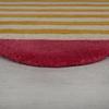 Hand-Tufted Wool Area Rug with Scalloped Edges Plaid Pattern | Soft & Cozy Handmade Accent Carpet for Living Room, Bedroom & Nursery | Decorative Wool Rug (Rust, 5' x 7') view 3