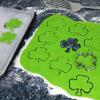 3 PCS St. Patrick's Day Cookie Cutter Set Clover Shaped Stainless Steel Cookie Cutter Irish Holiday Party Baking Kit for making cookies,breads,Biscuit,Vegetable,Fondant,Dough,Fruit 4.5'',3.4'',2.5'' view 2