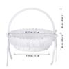 GRADENEVE Western-style Lace Wedding Flower Basket with Rhinestones Reusable Bride Tote for Holding Petals Candy Elegant Floral Basket for Wedding Ceremony Shower and Special Occasions view 2