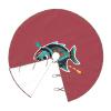 Fish with a Lure Print Christmas Tree Skirt Xmas Mat for Holiday Party Events Home Living Rooms Decor view 2
