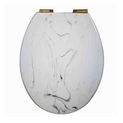 WERTGHJ Marble Texture Toilet Seats Cover,Type Universal Slow-Close Buffer Lid