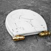 WERTGHJ Marble Texture Toilet Seats Cover,Type Universal Slow-Close Buffer Lid view 2