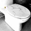 WERTGHJ Marble Texture Toilet Seats Cover,Type Universal Slow-Close Buffer Lid view 4