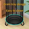 TFNSPFNSA Metal Umbrella Stand, Round Umbrella Holder with Drain Tray, Umbrella Basket with Hooks, Modern Freestanding Umbrellas Rack for Entrance Hall, Living Room, Office(Black,10 * 21.6in) view 4